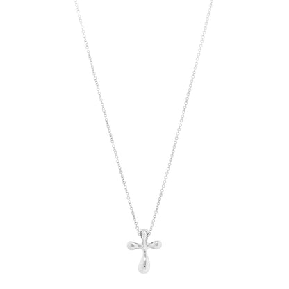 Tiffany Platinum Elsa Peretti Cross Pendant Necklace 1 of 4