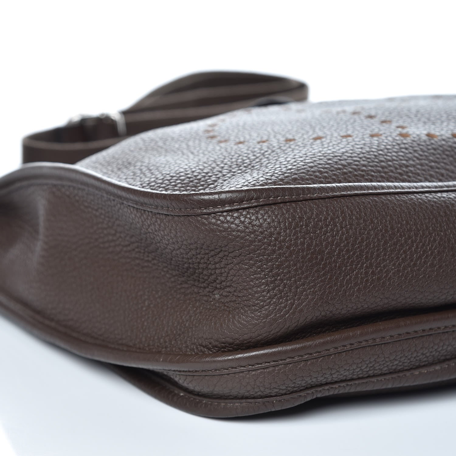 Hermes Taurillon Clemence Evelyne III GM Chocolate 8 of 10