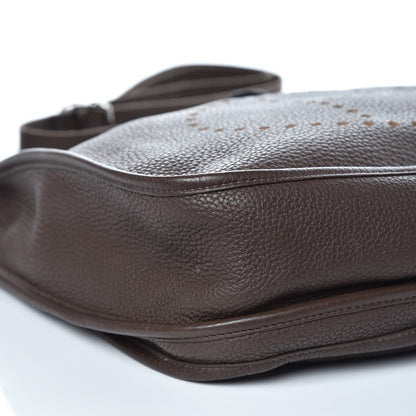 Hermes Taurillon Clemence Evelyne III GM Chocolate 8 of 10