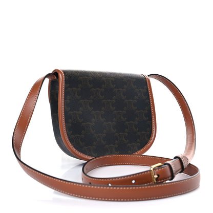 Celine Canvas Calfskin Triomphe Mini Besace Tan 3 of 8