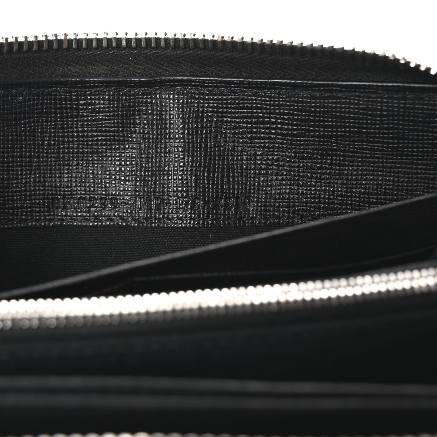 Vitello Elite Mink Fur Studded Karlito Zip Around Wallet Black