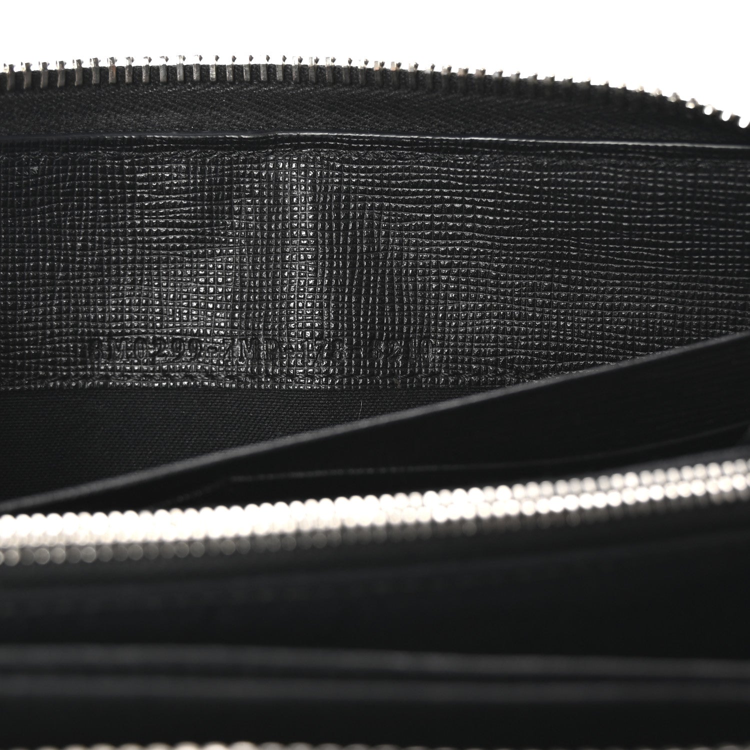 Fendi Vitello Elite Mink Fur Studded Karlito Zip Around Wallet Black 7 of 8