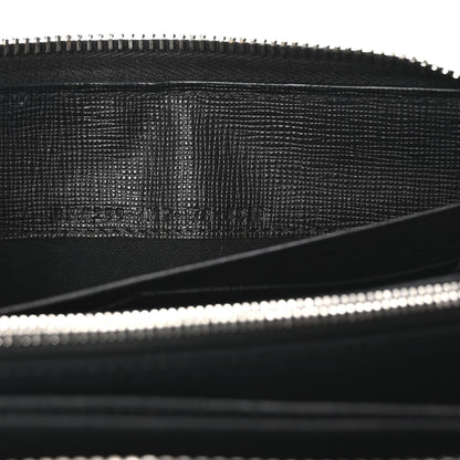 Fendi Vitello Elite Mink Fur Studded Karlito Zip Around Wallet Black 7 of 8