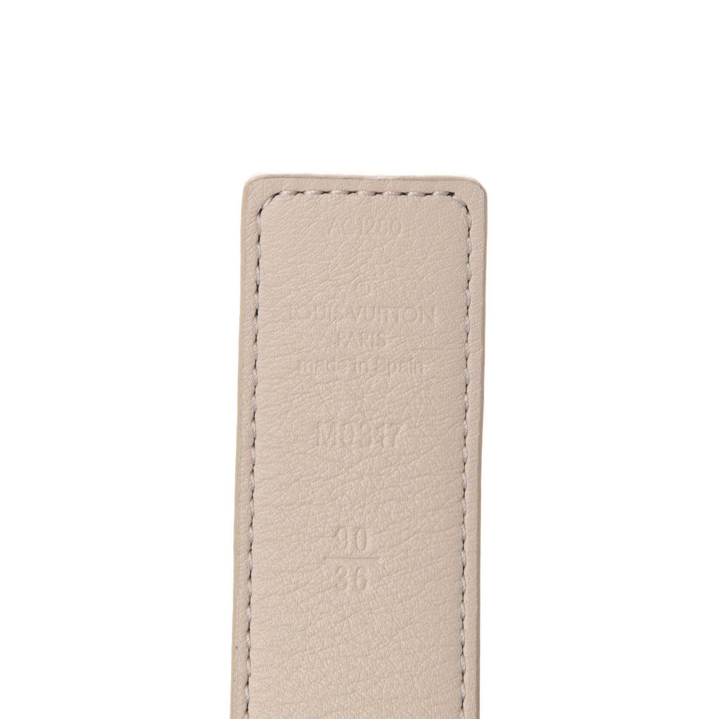 Monogram Calfskin 30mm LV Initiales Reversible Belt 90 36 Creme