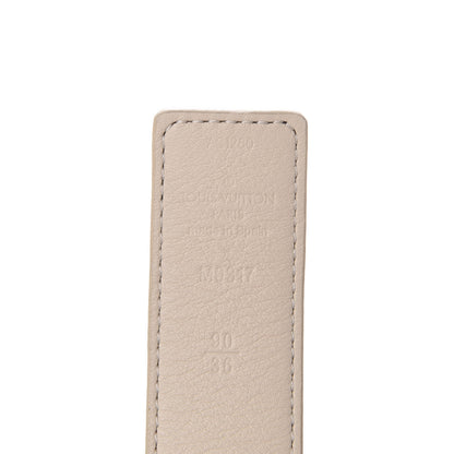 Louis Vuitton Monogram Calfskin 30mm LV Initiales Reversible Belt 90 36 Creme 3 of 4