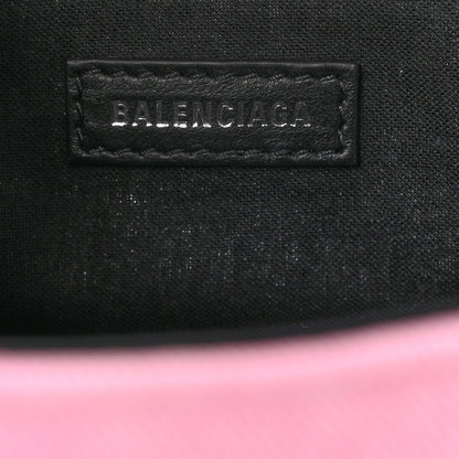 Balenciaga Nappa Denim Printed Small Hourglass Top Handle Bag Denim Violet 6 of 10