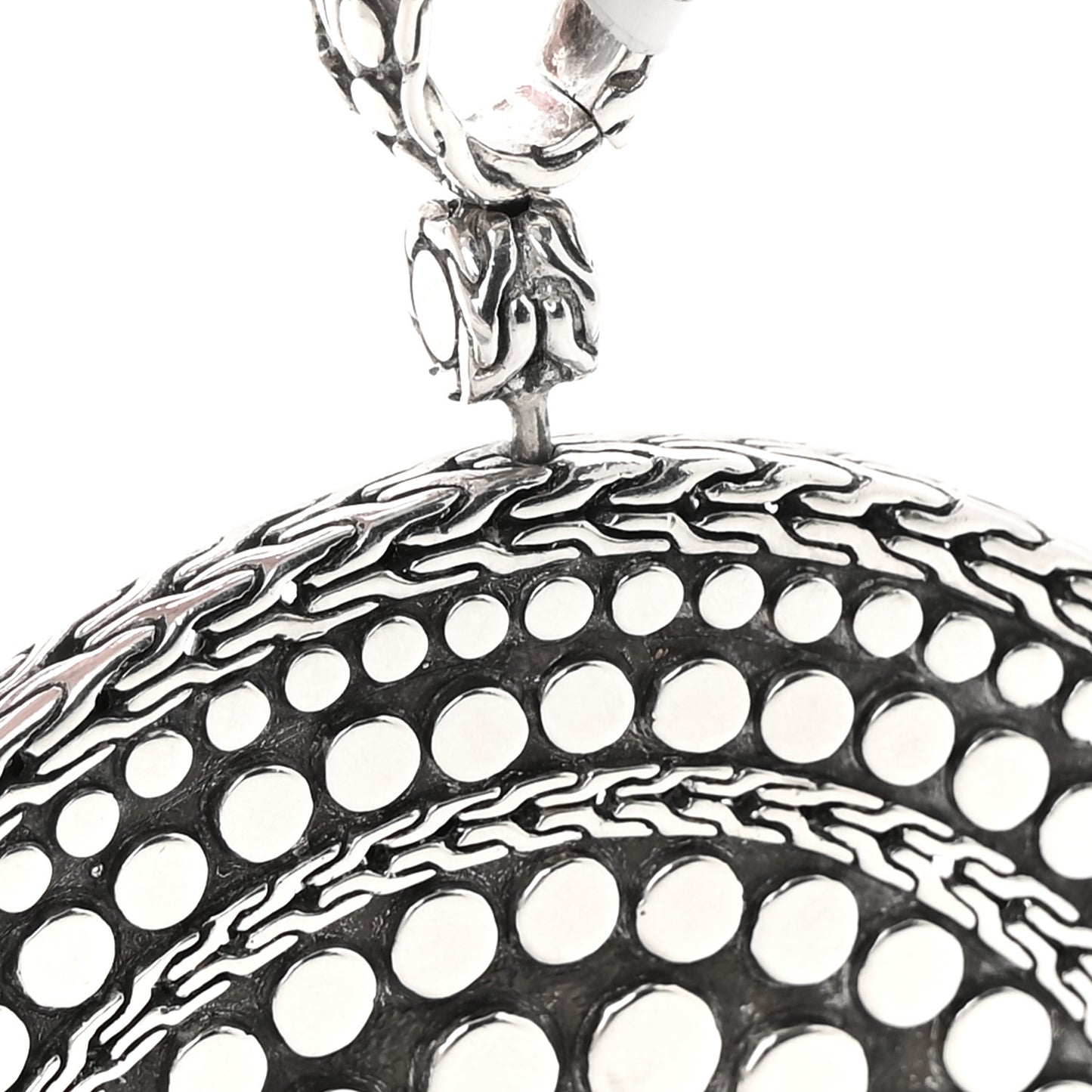 Sterling Silver Large Dot Medallion Pendant
