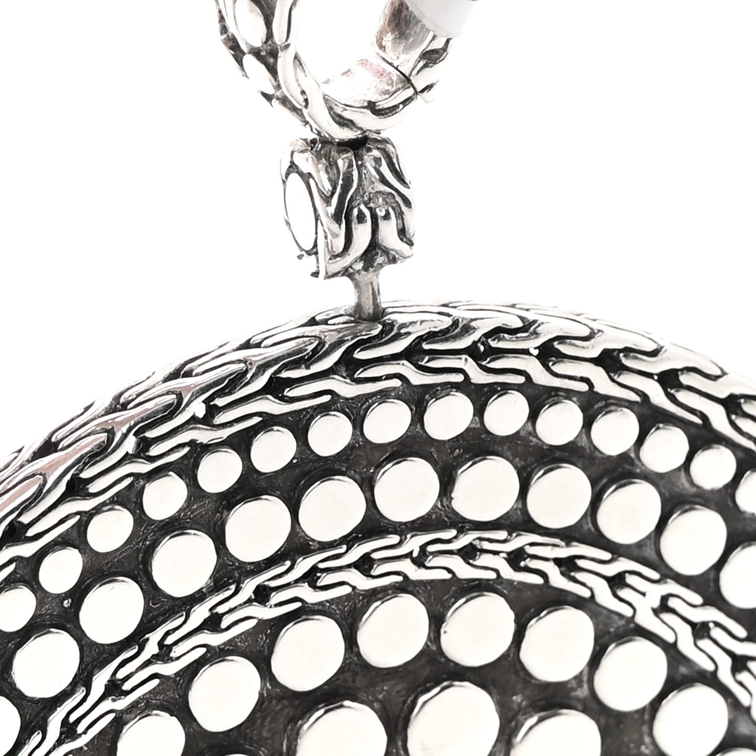 John Hardy Sterling Silver Large Dot Medallion Pendant 4 of 4