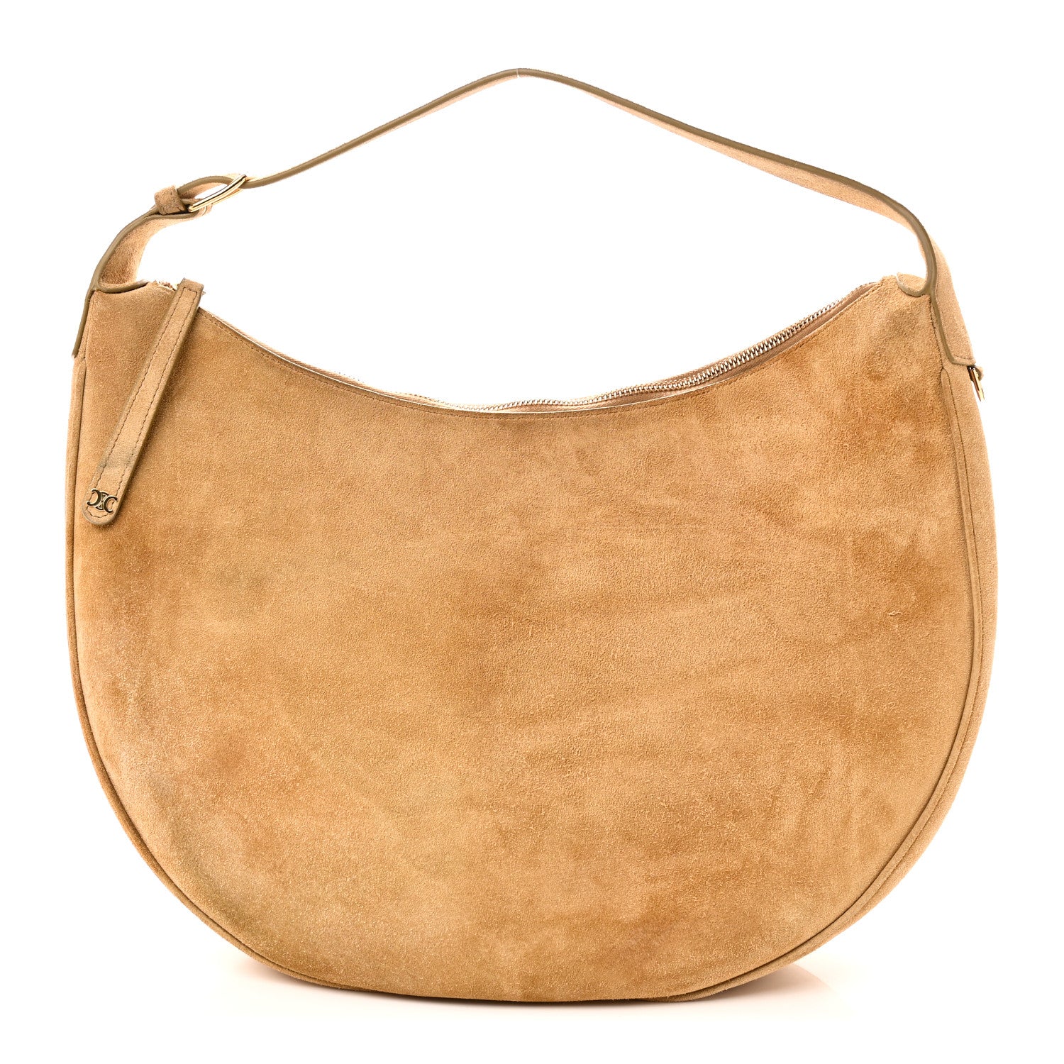 Celine Suede Calfskin Large Lulu Shoulder Bag Beige 1 of 11