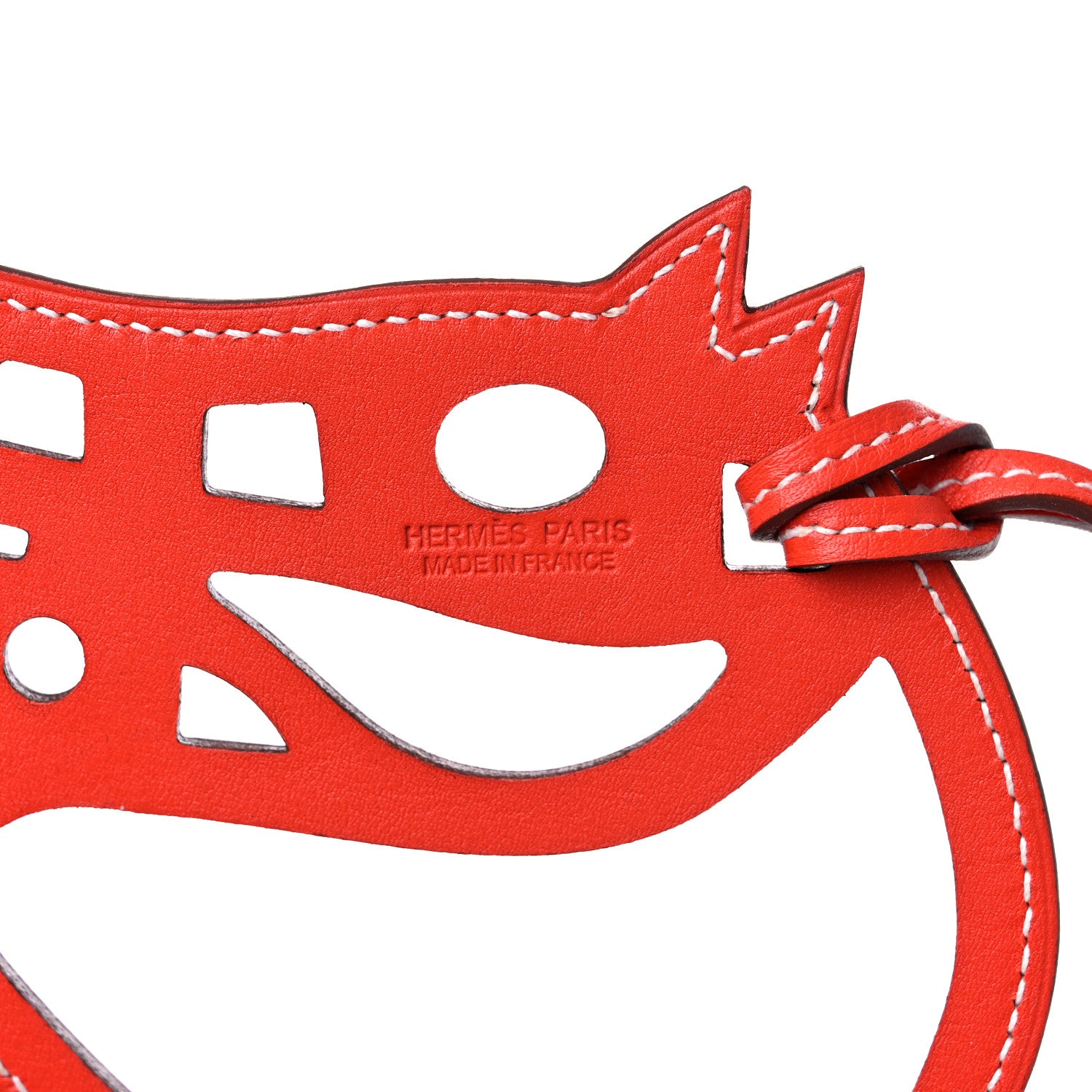 Hermes Swift Paddock Cheval Horse Bag Charm Capucine 3 of 4