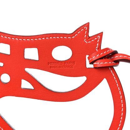 Hermes Swift Paddock Cheval Horse Bag Charm Capucine 3 of 4
