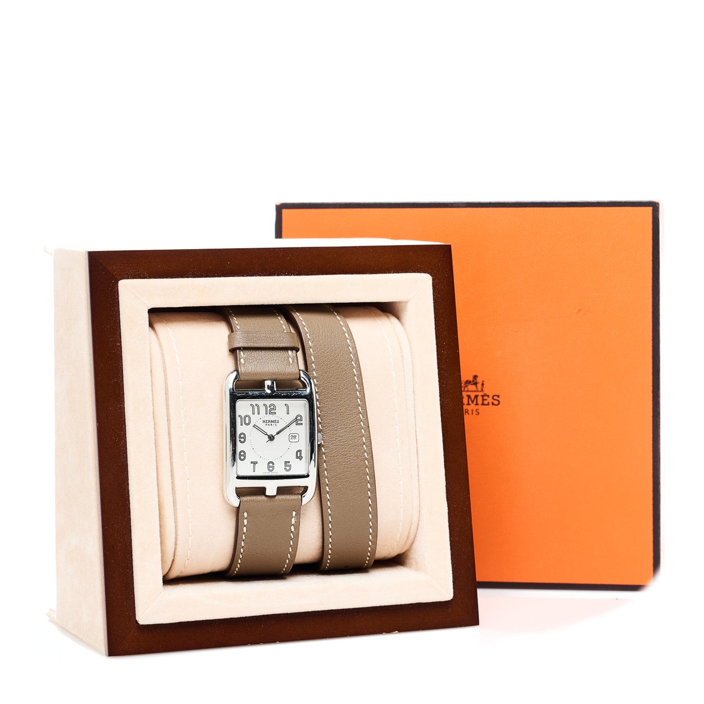 Stainless Steel Swift 29mm Cape Cod Double Tour Quartz Watch Etoupe