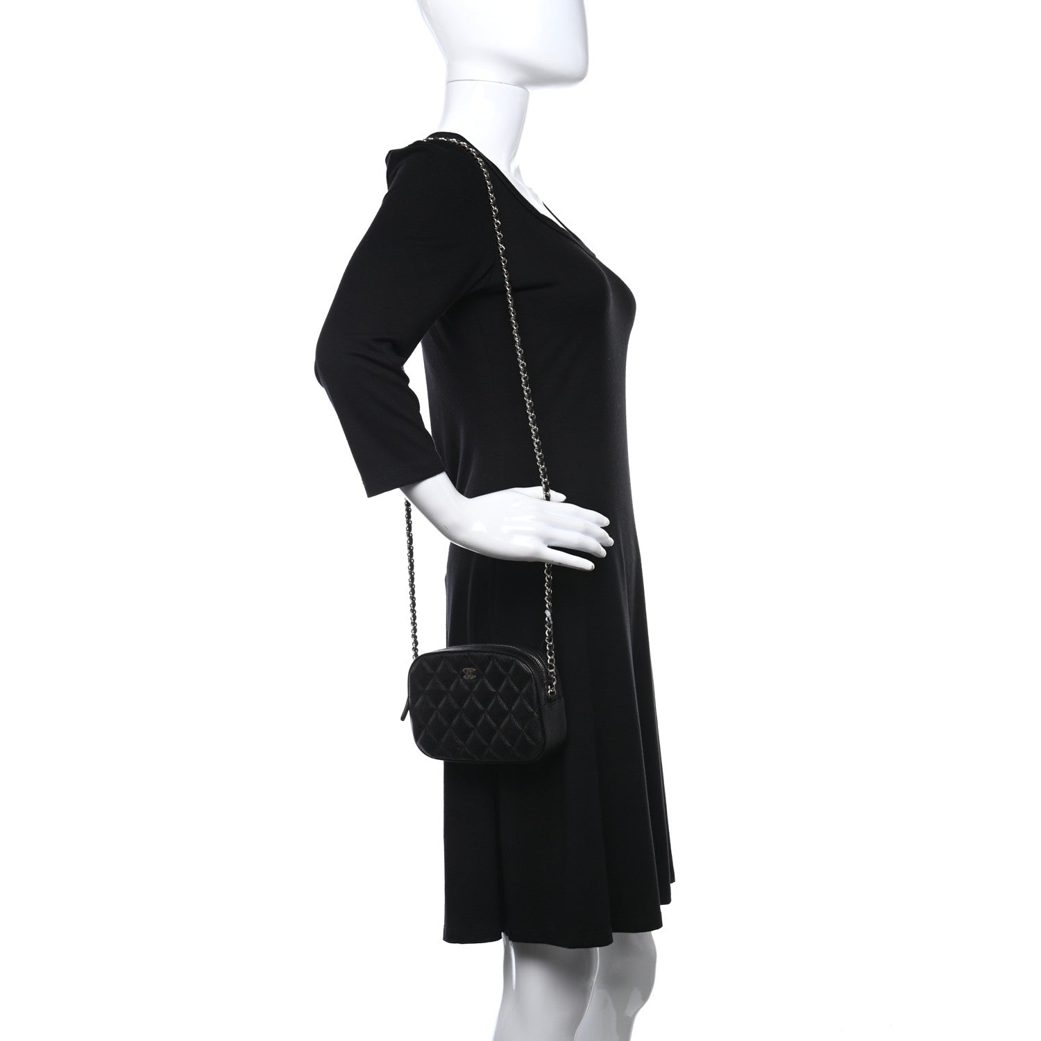 Chanel Caviar Quilted Vanity With Chain Black 2 of 9