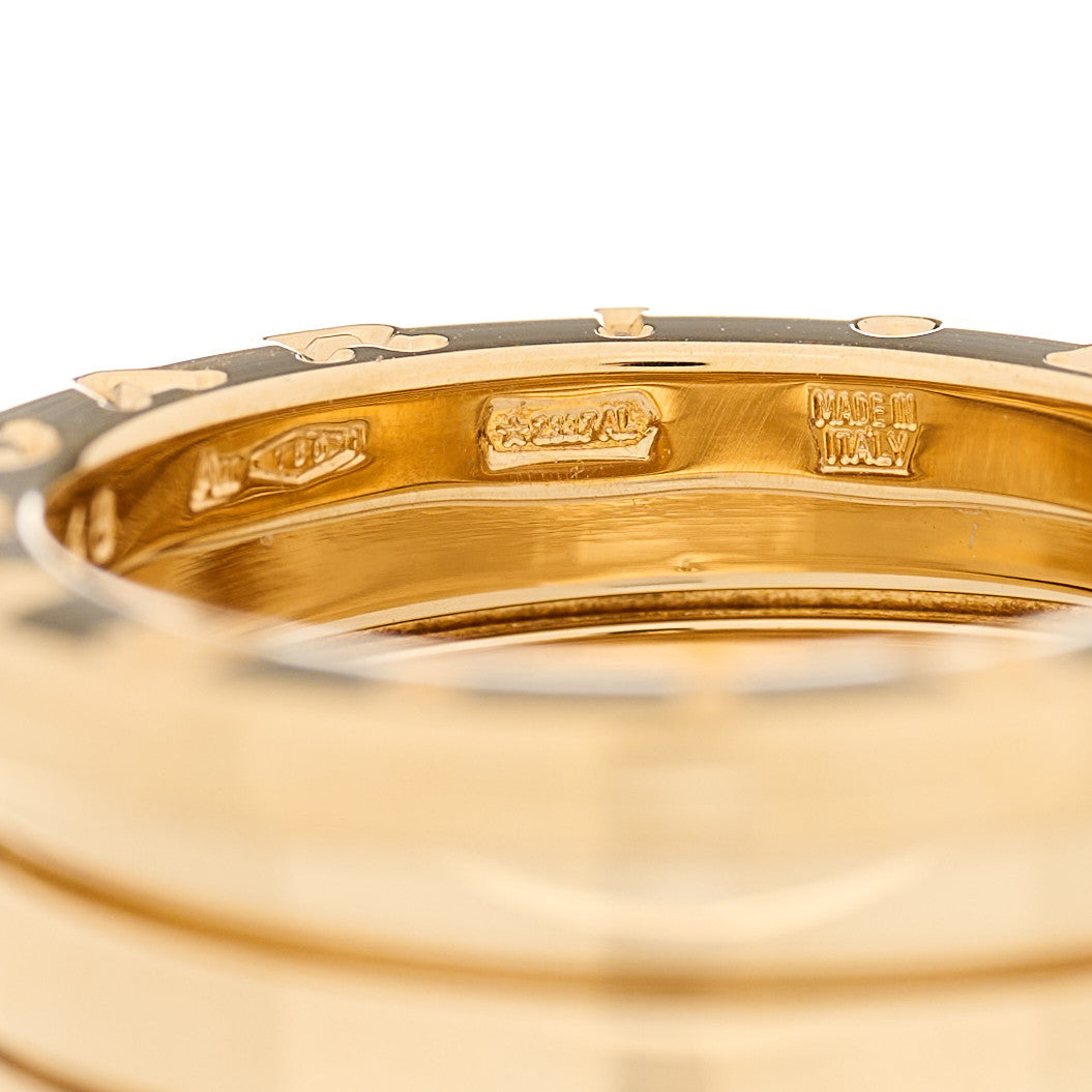 Bulgari 18K Yellow Gold B.Zero1 Three-Band Ring 48 4.5 6 of 6