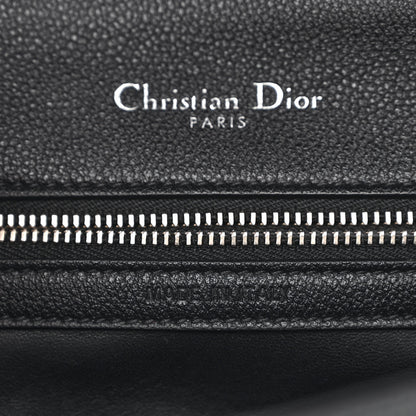 Christian Dior Grained Calfskin Perforated Diorama Flap Bag Black 6 of 13