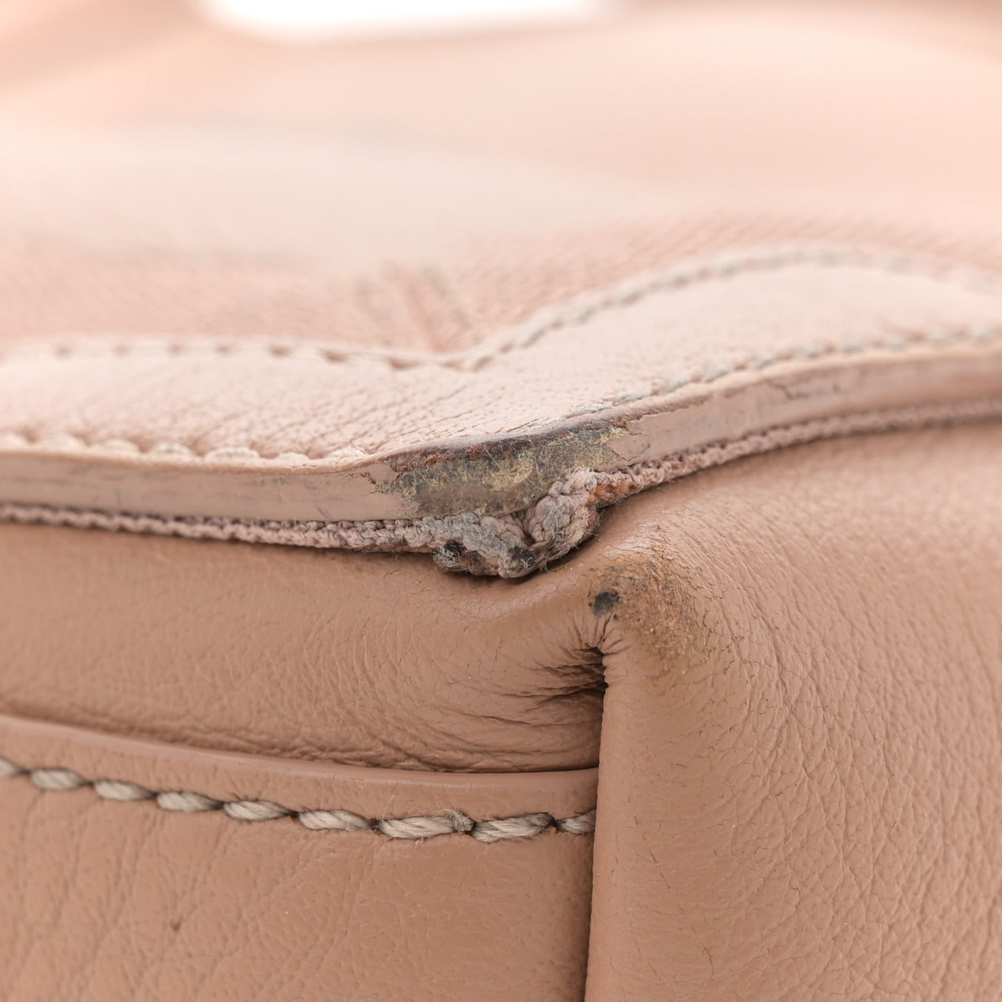 Nappa S Navy Cabas Beige Latte