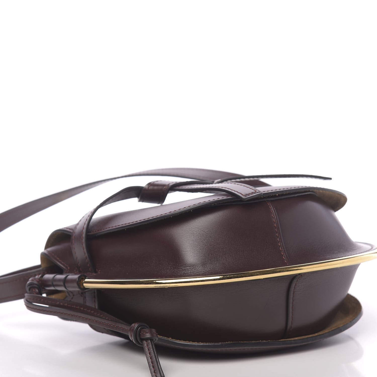 Loewe Calfskin Small Metal Gate Crossbody Bag Oxblood 6 of 8