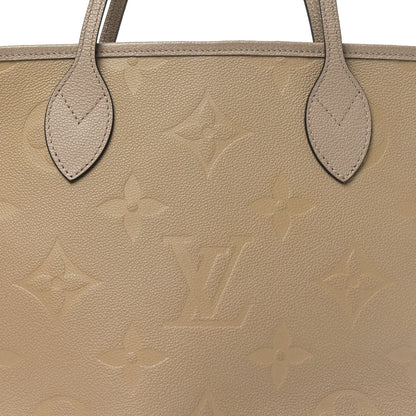 Louis Vuitton Empreinte Monogram Giant Neverfull MM Tourterelle 7 of 9