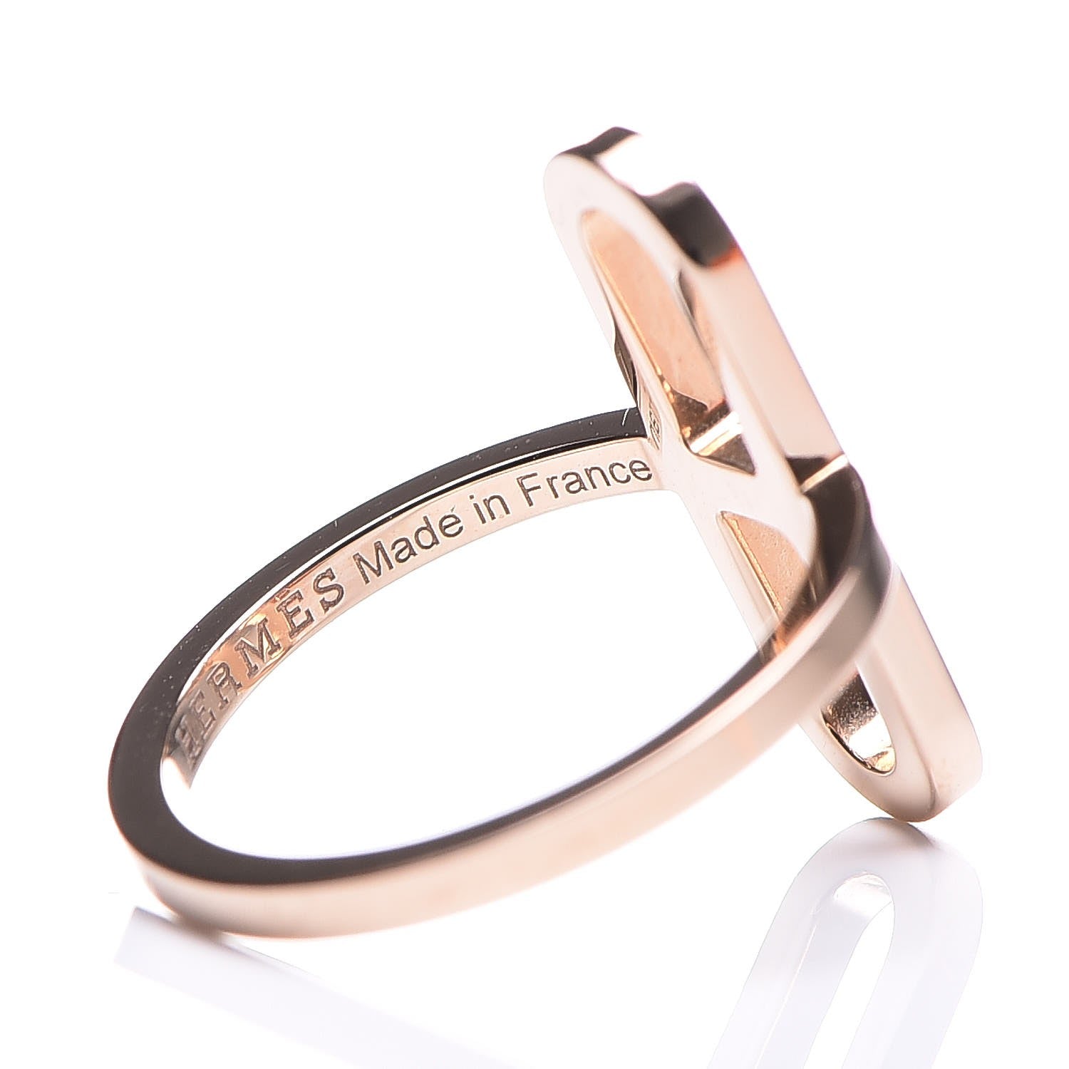 Hermes 18K Rose Gold Ever Chaine d'Ancre Ring Small 50 5.25 5 of 7