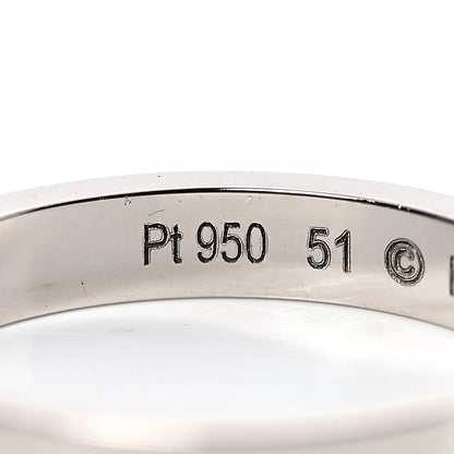 Cartier Platinum Diamond 3mm C De Cartier Wedding Band Ring 51 5.75 4 of 6