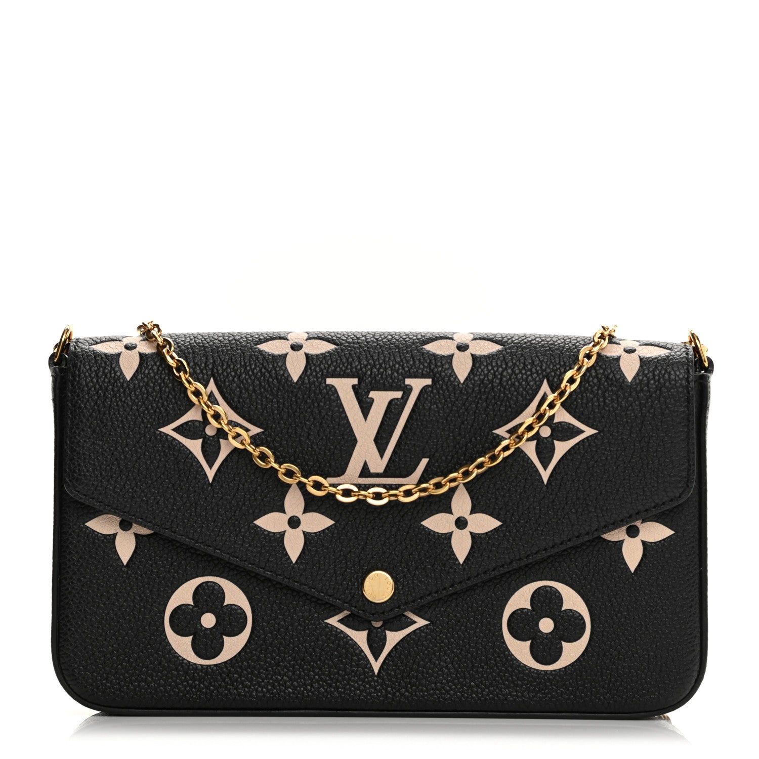 Louis Vuitton Empreinte Monogram Giant Felicie Pochette Black Beige 3 of 11