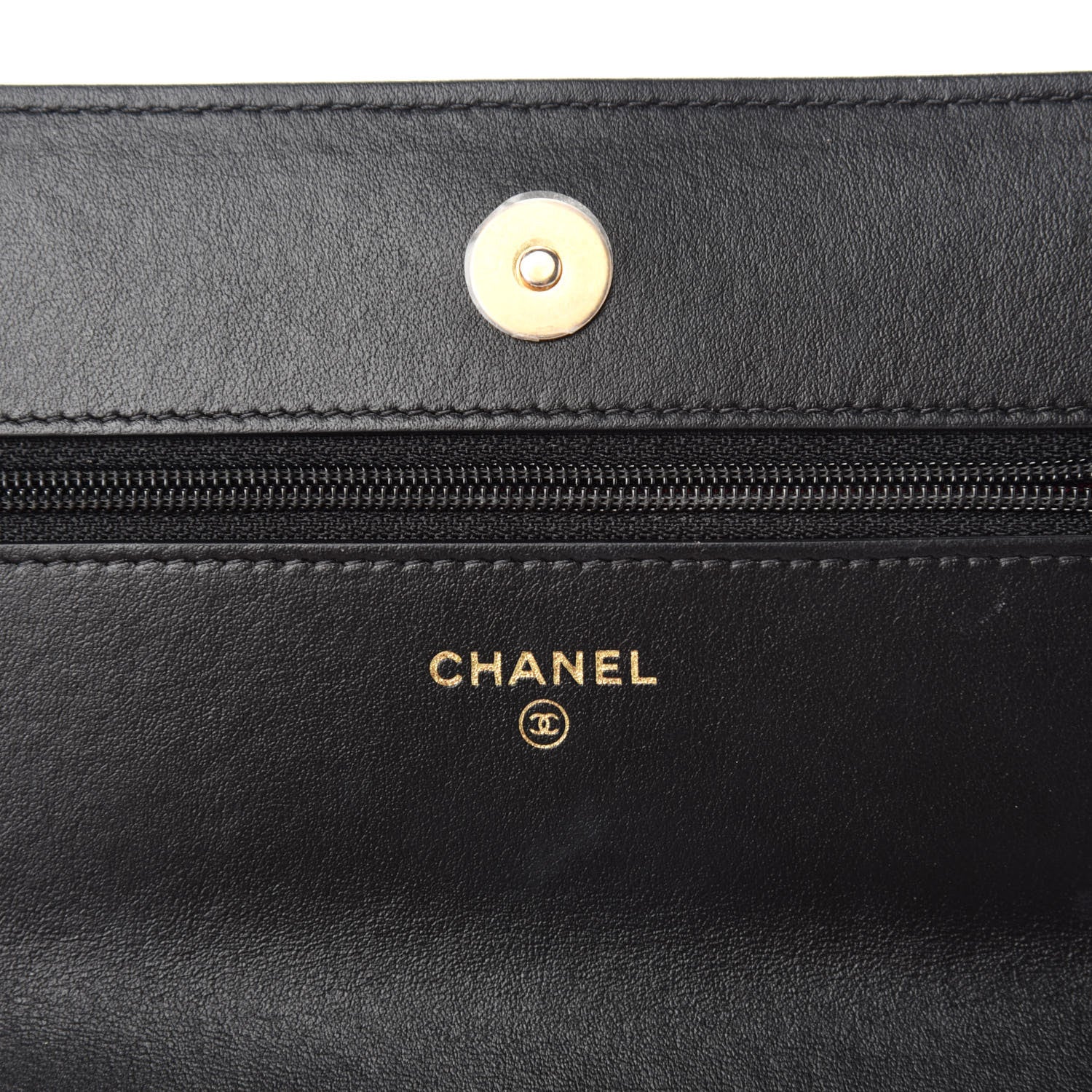 Chanel Shiny Crumpled Calfskin Quilted Chanel 19 Wallet On Chain WOC Black 8 of 12
