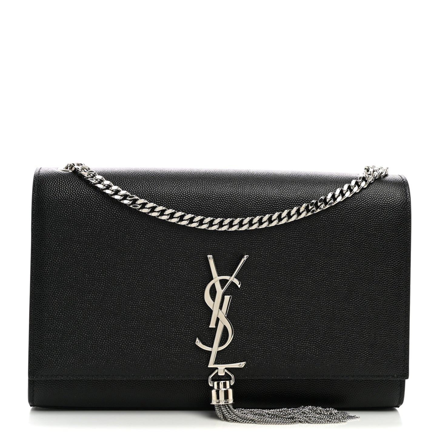 Grain De Poudre Medium Classic Monogram Kate Tassel Satchel Black