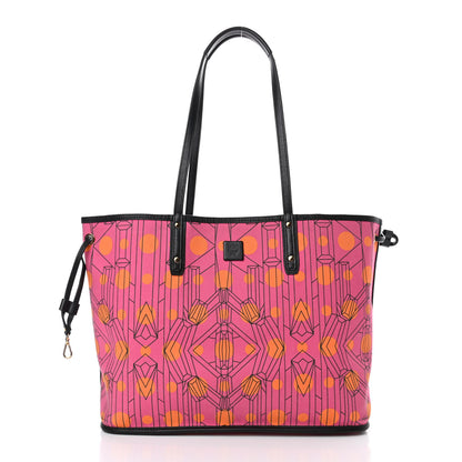MCM Visetos Medium Reversible Liz Shopper Tote Pink 5 of 8