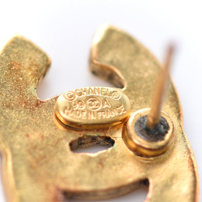 Chanel Metal CC Earrings Gold 4 of 4
