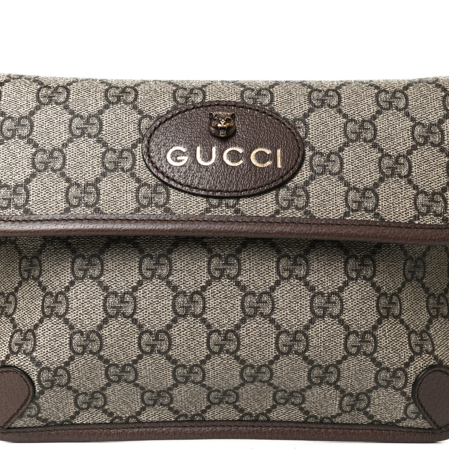 GG Supreme Monogram Neo Vintage Web Belt Bag Brown