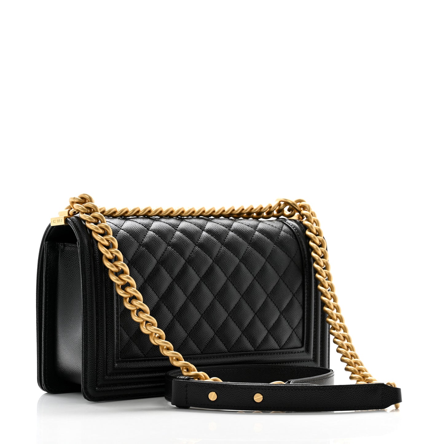 Caviar Quilted Medium Boy Flap Black