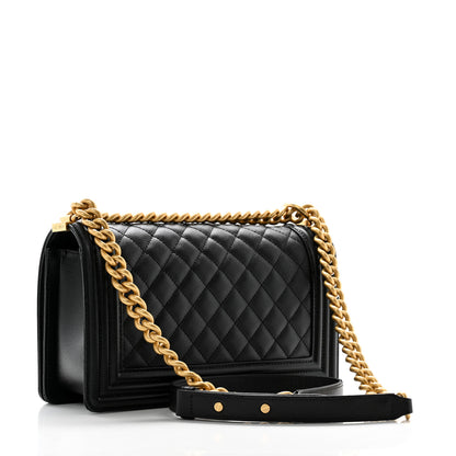 Chanel Caviar Quilted Medium Boy Flap Black 3 of 10