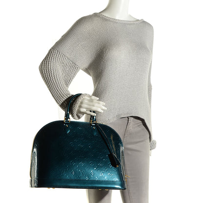 Louis Vuitton Vernis Alma GM Blue Nuit 2 of 7