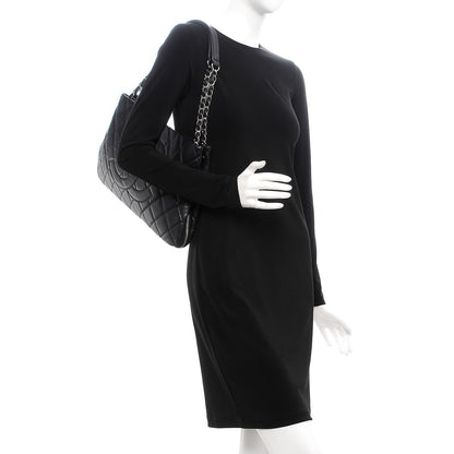 Chanel Caviar Quilted Expandable Zip Shoulder Bag Black 2 of 10