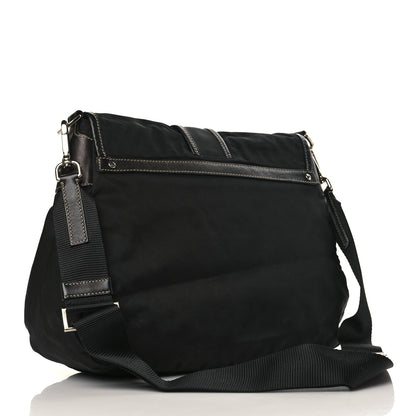 Prada Nylon Saffiano Vela Messenger Bag Black 3 of 10