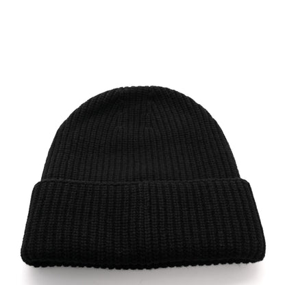 Chanel Wool Cashmere CC Beanie Hat Light Black White 3 of 4
