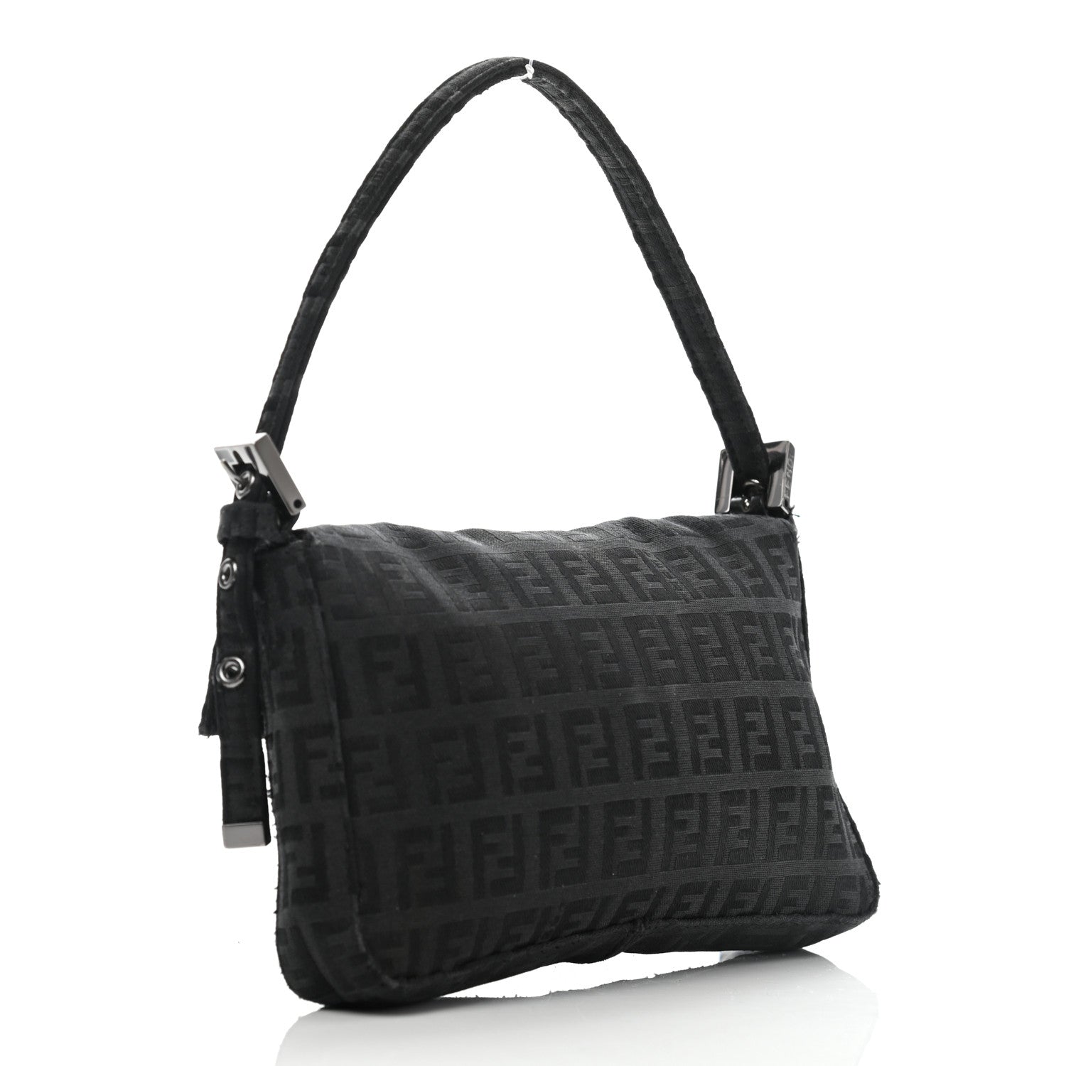 Fendi Zucchino Mini Baguette Black 3 of 14