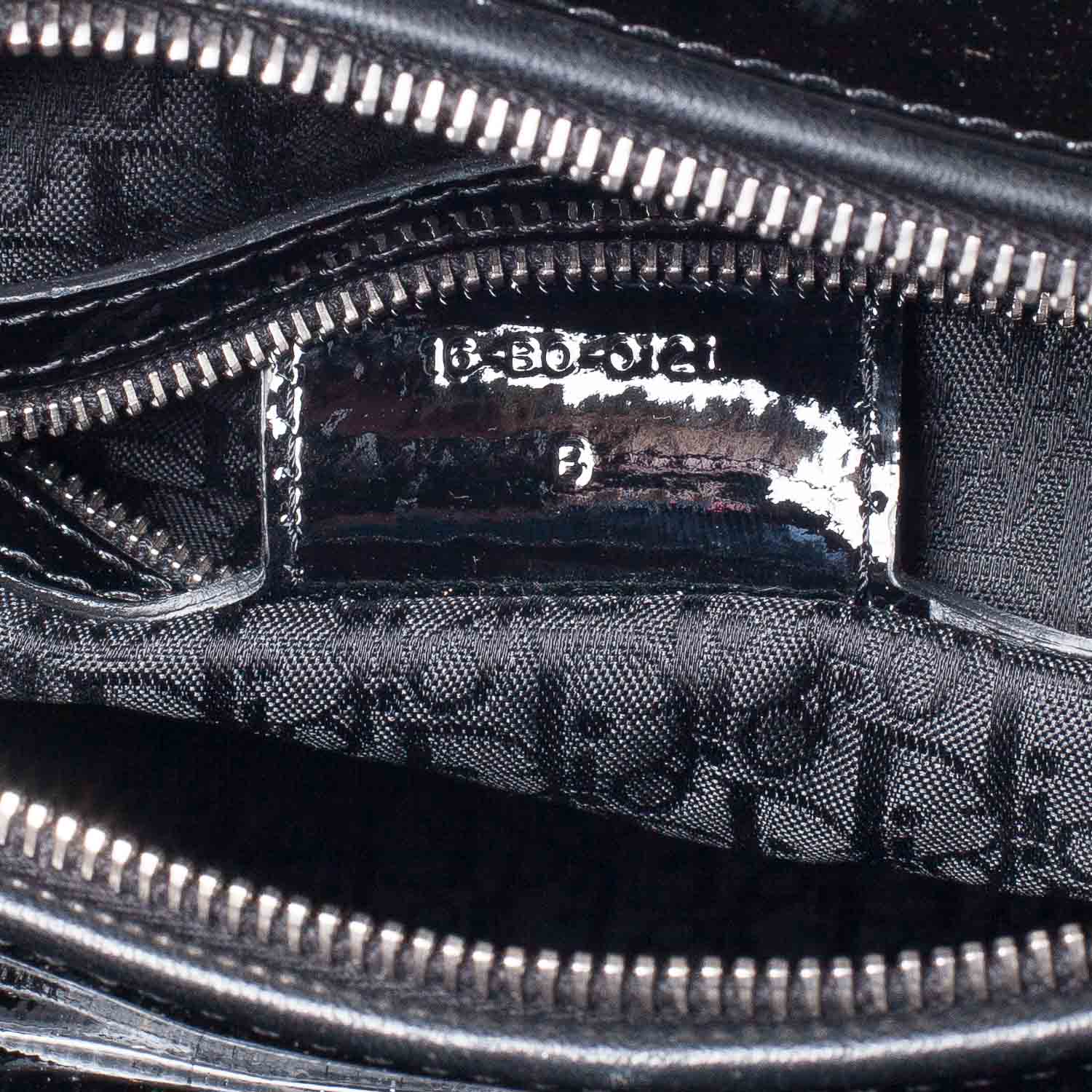 Christian Dior CHRISTIAN DIOR Patent Cannage Large Lady Dior Black 9 of 11