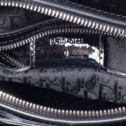 Christian Dior CHRISTIAN DIOR Patent Cannage Large Lady Dior Black 9 of 11