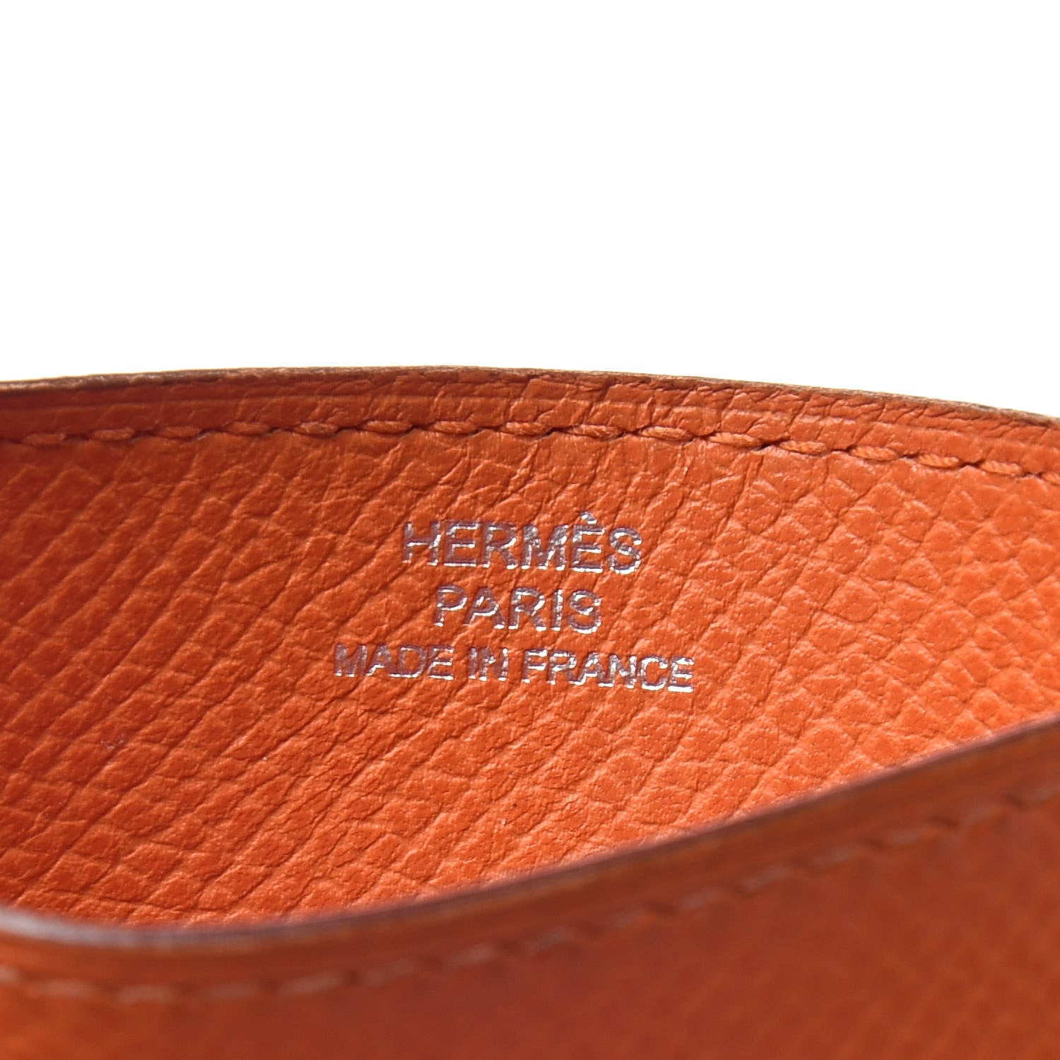 Hermes Epsom Porquerollers Card Case Orange 6 of 9