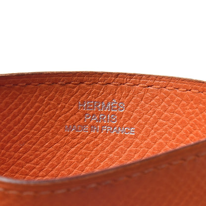 Hermes Epsom Porquerollers Card Case Orange 6 of 9