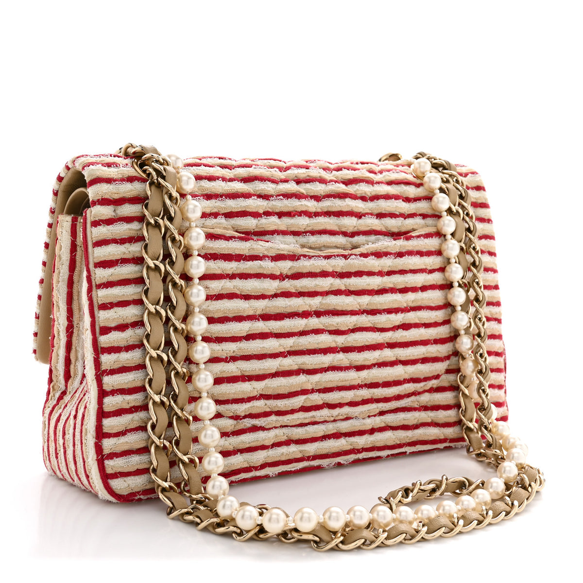 Jersey Quilted Medium Coco Sailor Flap Red White