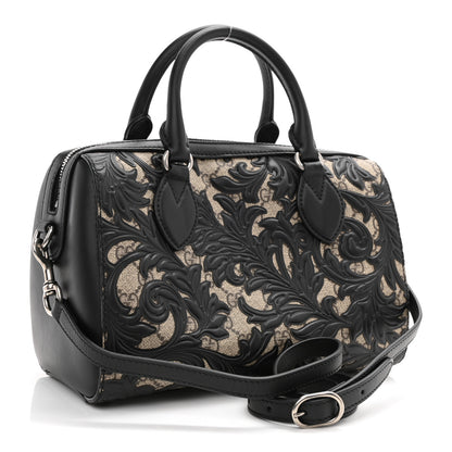 Gucci GG Supreme Monogram Arabesque Small Boston Black 5 of 15