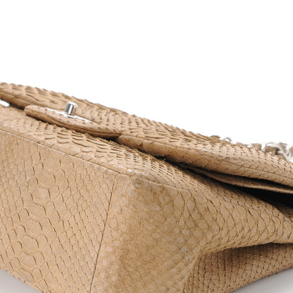 Chanel Python Jumbo Double Flap Beige 13 of 15