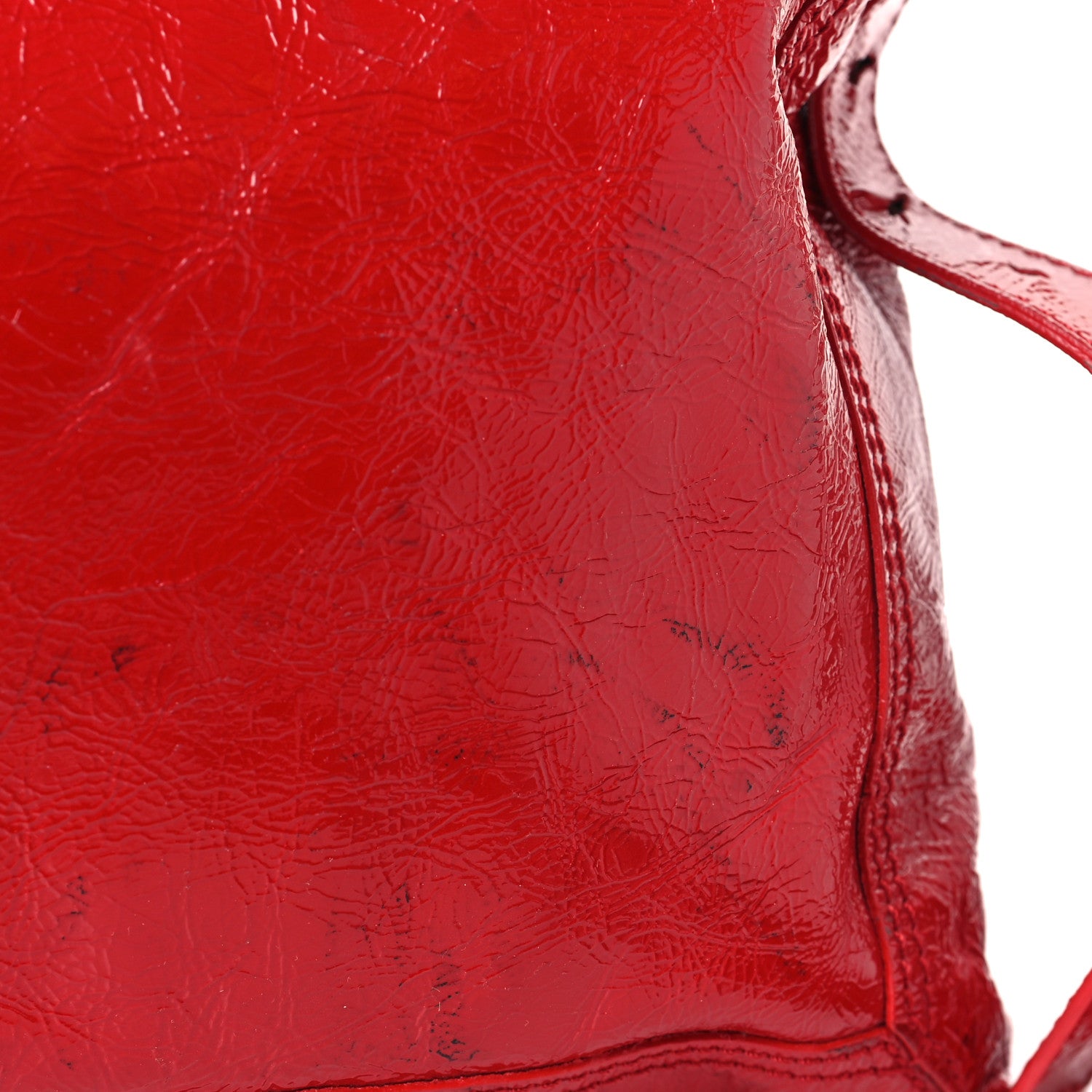 Fendi Vitello Naplak Large Convertible Baguette Rosso 12 of 14