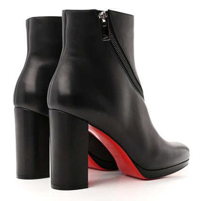 Christian Louboutin Calfskin Birgitta 100 Zip Around Ankle Boots 40 Black 4 of 9