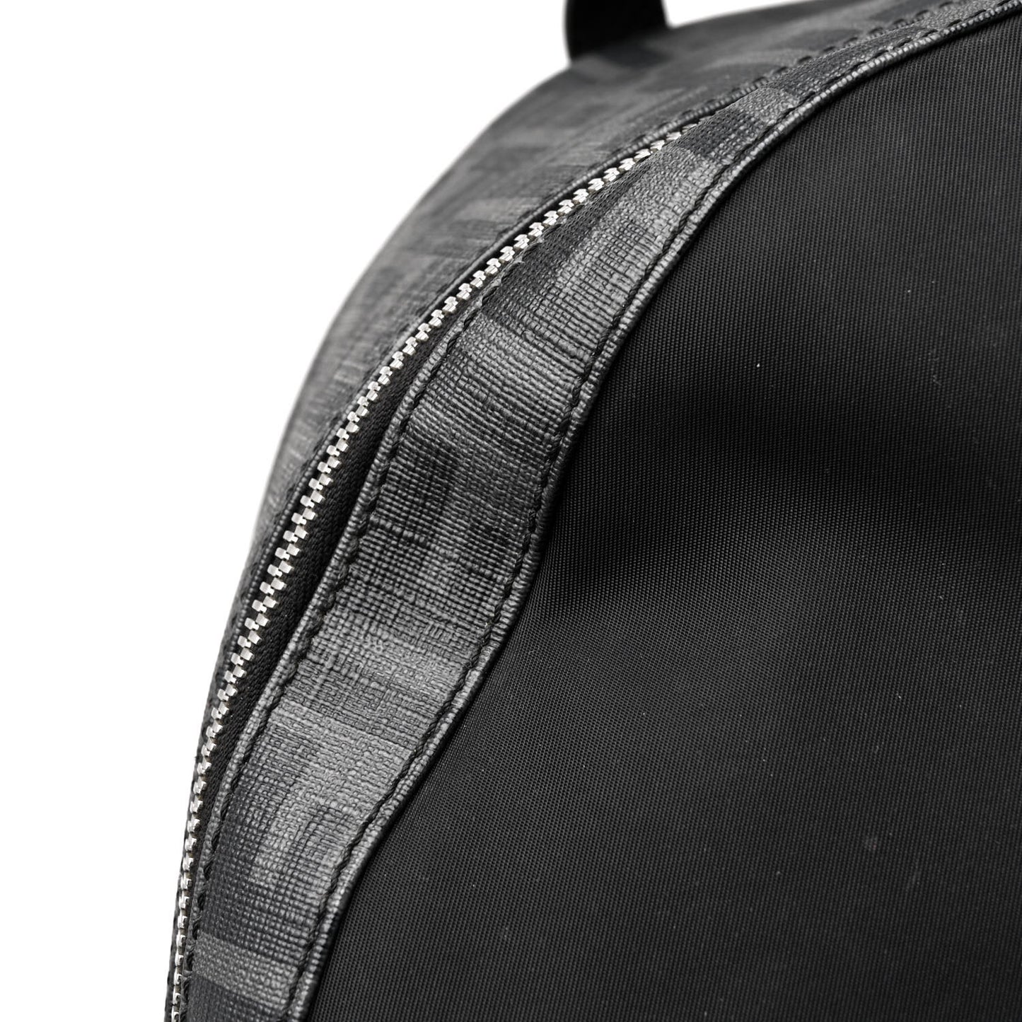 Glazed Fabric Nylon FF 1974 Diagonal Pouch Pocket Backpack Black Sunflower