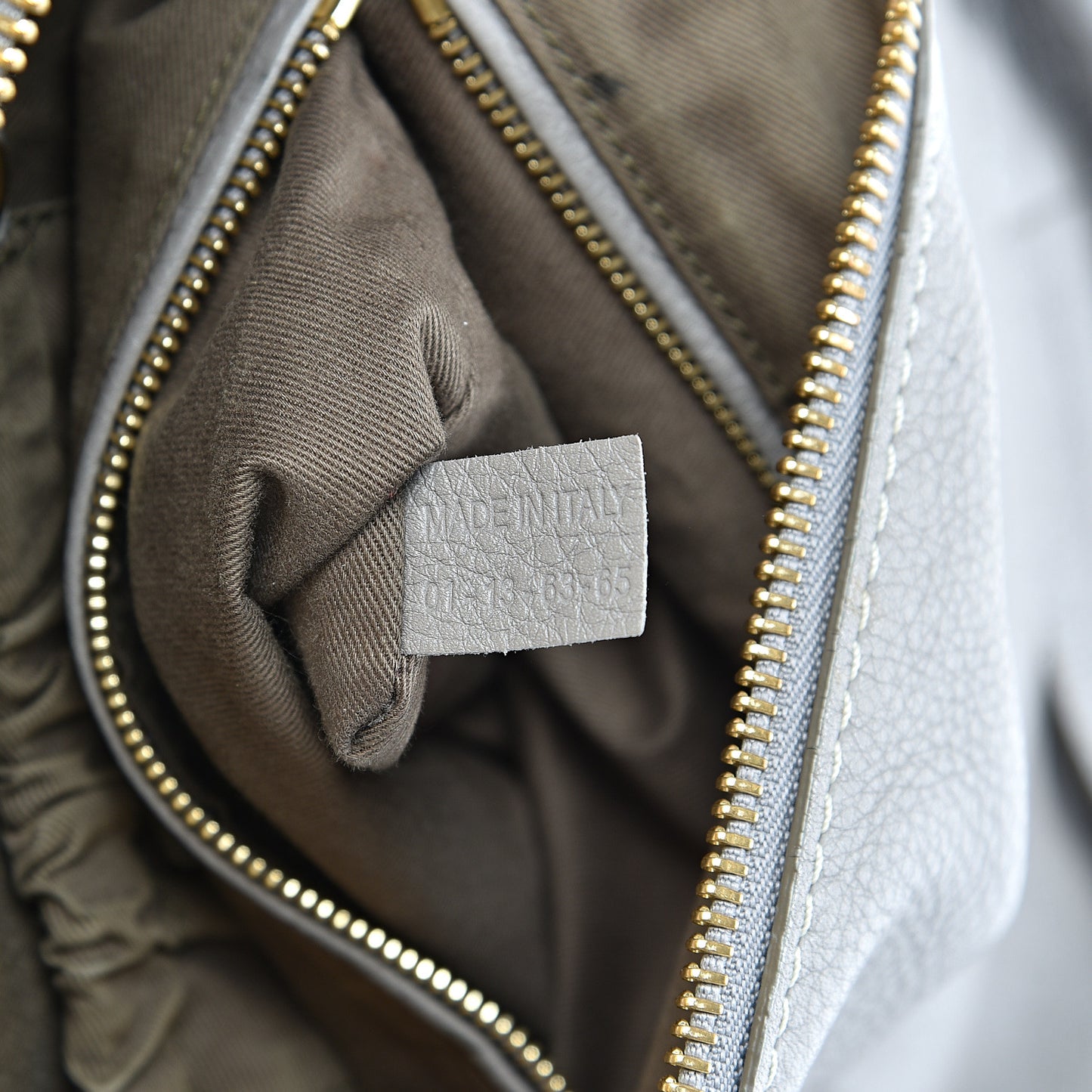 Calfskin Medium Marcie Satchel Cashmere Grey