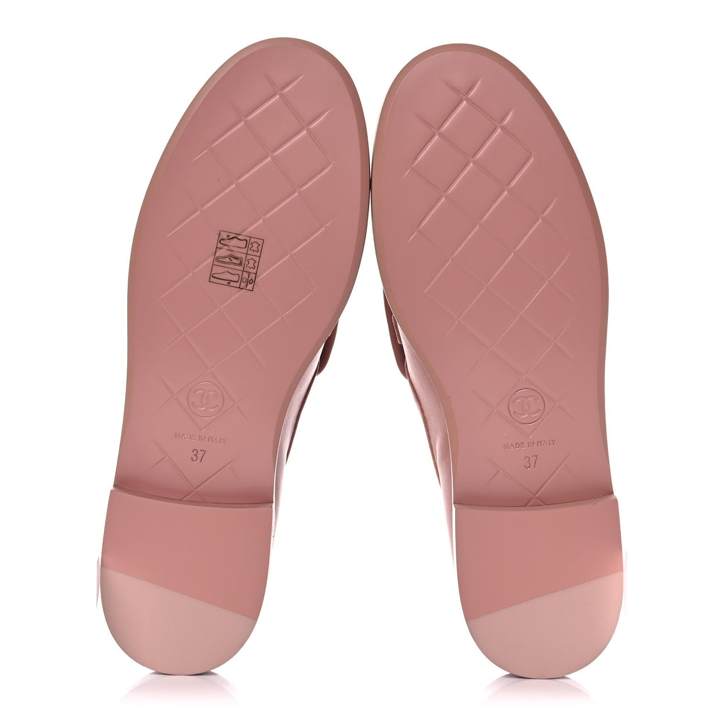 Lambskin Quilted CC Turnlock Loafers 37 Dark Pink