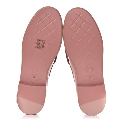 Chanel Lambskin Quilted CC Turnlock Loafers 37 Dark Pink 5 of 10